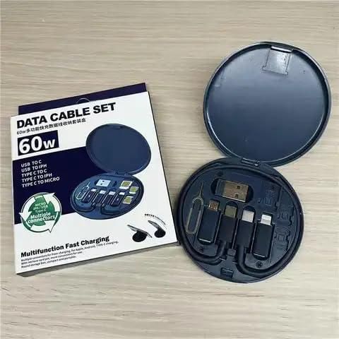 5 in 1 Fast Charging Travel Cabel Set With Phone Stand